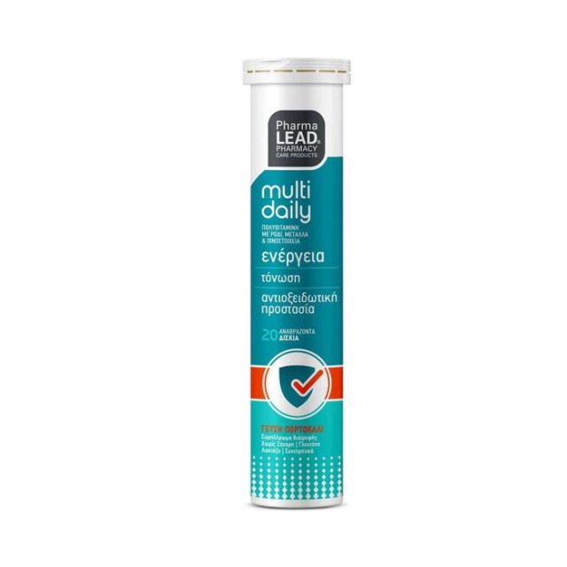 Pharmalead Multi Daily Πολυβιταμίνες με Ρόδι Βιταμίνες Μέταλλα & Ιχνοστοιχεία 20 Αναβράζοντα Δίσκια