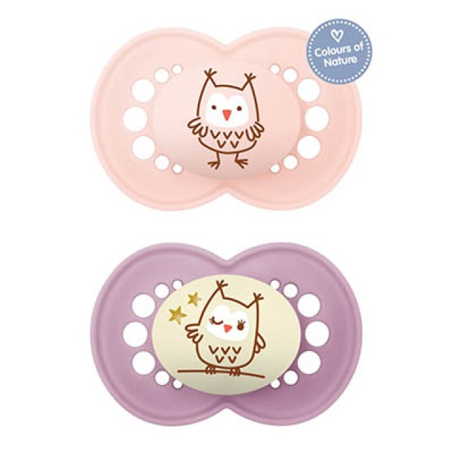 MAM - Day & Night Πιπίλα Σιλικόνης Girl 6-16m | 2τμχ