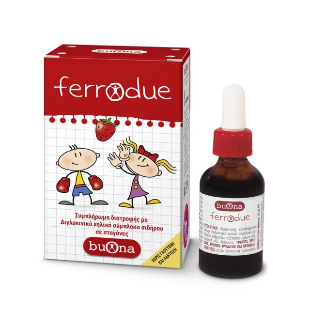 Buona Ferrodue Συμπλήρωμα Διατροφής με Διγλυκινικό χηλικό Σίδηρο σε σταγόνες 15ml